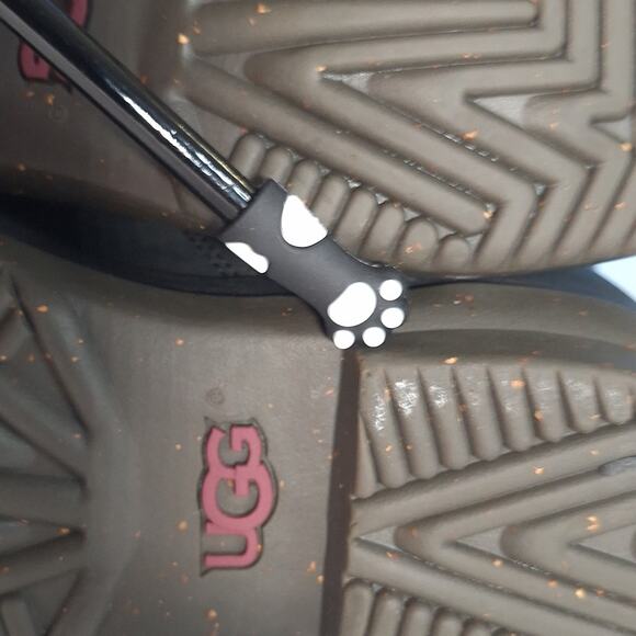 UGG Womens Thomsen sz 7/8 Black Tall Boots Moto Waterproof Suede Leather - Picture 10 of 14